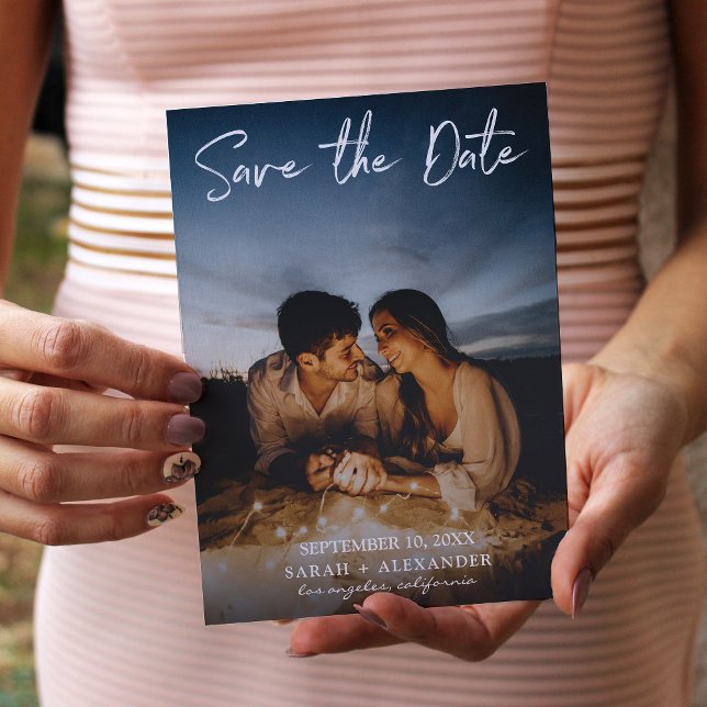Photo - Handwriting Vertical Save the Date V2 Invitation (Creator Uploaded)