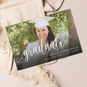 Photo Handwritten Script Graduation Keepsake Guest Book