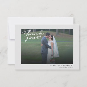 Photo Handwritten Wedding Thank You Card