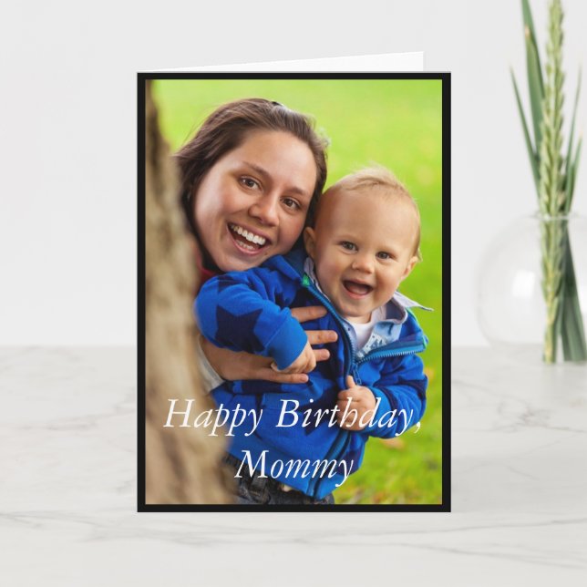 Photo Happy Birthday Mummy - Greeting Card (Front)