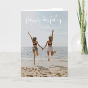 Photo Happy Birthday Name Joy Happiness Love Card