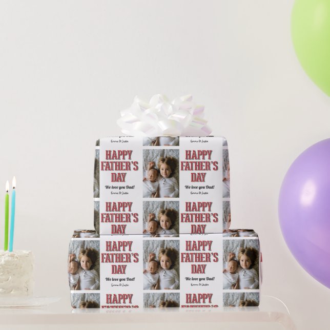 Photo Happy Father's Day Wrapping Paper (Party Gifts)