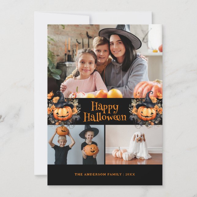 Photo Happy Halloween Card (Front)