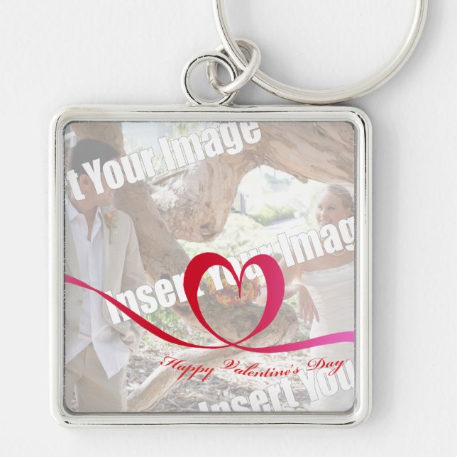 Photo Happy Valentine's Day Key Ring (Front)