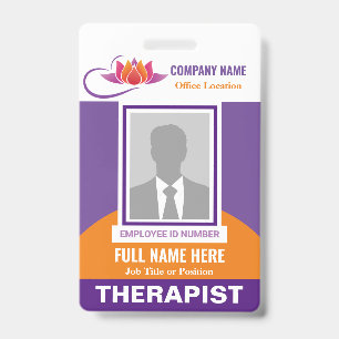 Photo Health Emotional Support Any Colour Template ID Badge