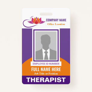 Photo Health Emotional Support Any Colour Template ID Badge