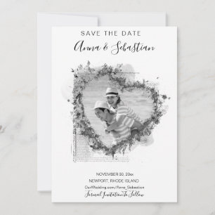 *~* PHOTO Heart AR6 WEDDING SAVE the DATE QR Invitation