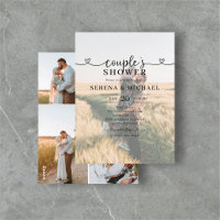 Photo Heart Calligraphy Couples Shower