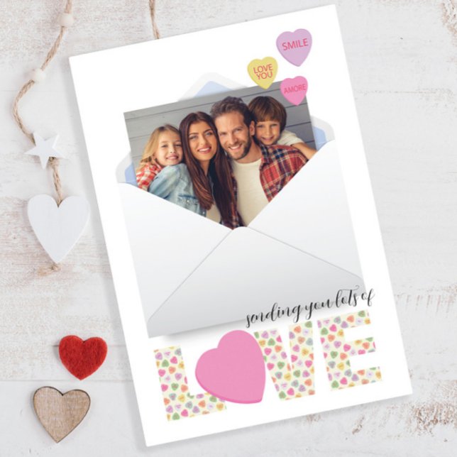 Photo Heart Candy Valentine’s Day Holiday Card (Creator Uploaded)