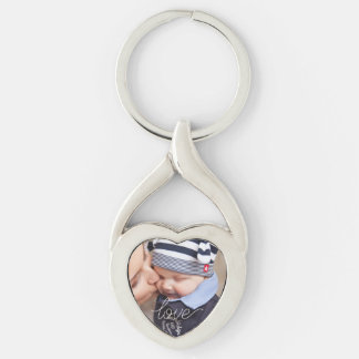 Photo Heart Love Keepsake Family Key Ring