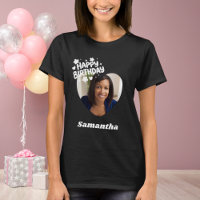 Photo heart name birthday black