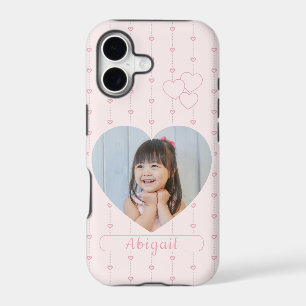 Photo Heart, Name, Pink Hearts