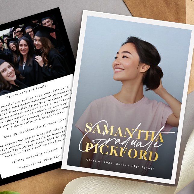 Photo High School Gold Names Graduation Party (Creator Uploaded)