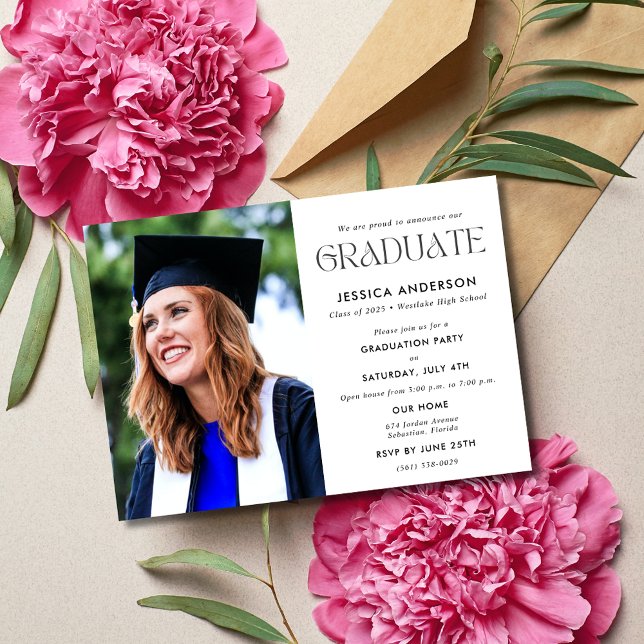 Photo High School Graduation Party Announcement  (Photo High School Graduation Party Announcement)