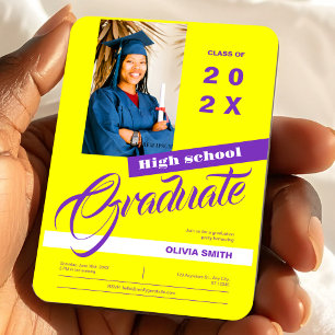 Photo High School Graduation Party Class of 2026 Magnet
