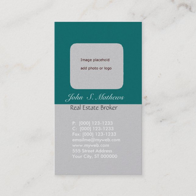 Photo Holder | Real Estate Agent | Real Estate Business Card (Front)