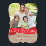 PHOTO HOLIDAY BANNER stylish gold confetti kraft<br><div class="desc">by kat massard >>> kat@simplysweetPAPERIE.com <<< *** NOTE - THE SHINY GOLD EFFECT AND KRAFT LOOK ARE A PRINTED PICTURE Send and extra special message with style and pizzazz this year... Personalised with your details & photos my modern holiday products are sure to stand out from the flurry of greetings...</div>