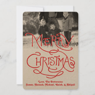 Photo Holiday Card: Artisan Kraft Merry Christmas