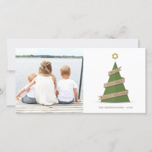 PHOTO HOLIDAY CARD Christmas Paper Tree