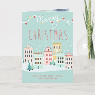 PHOTO HOLIDAY CARD   Christmas Town Scene