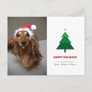 PHOTO HOLIDAY CARD Geometric Christmas Tree