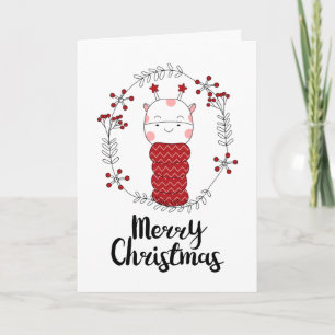PHOTO HOLIDAY CARD Merry Christmas Giraffe
