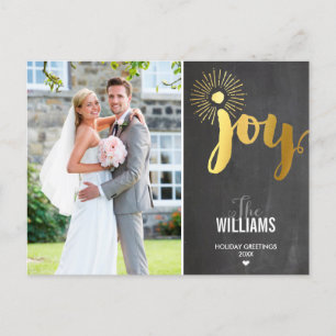 PHOTO HOLIDAY chalkboard brushed type gold joy