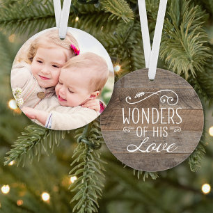 Photo Holiday Ornament Wonders of His Love