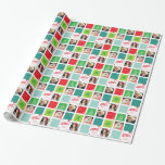 PHOTO HOLIDAY WRAP star christmas red green blue Wrapping Paper<br><div class="desc">by kat massard >>> www.simplysweetpaperie.com <<< Super cool, unique wrapping paper featuring 3 photos of your family / child / pet's photo - with matching, co-ordinated items available from my store. ***TIP - just perfect for your instagram photos - place your images with ease when saved in the SQUARE FORMAT....</div>