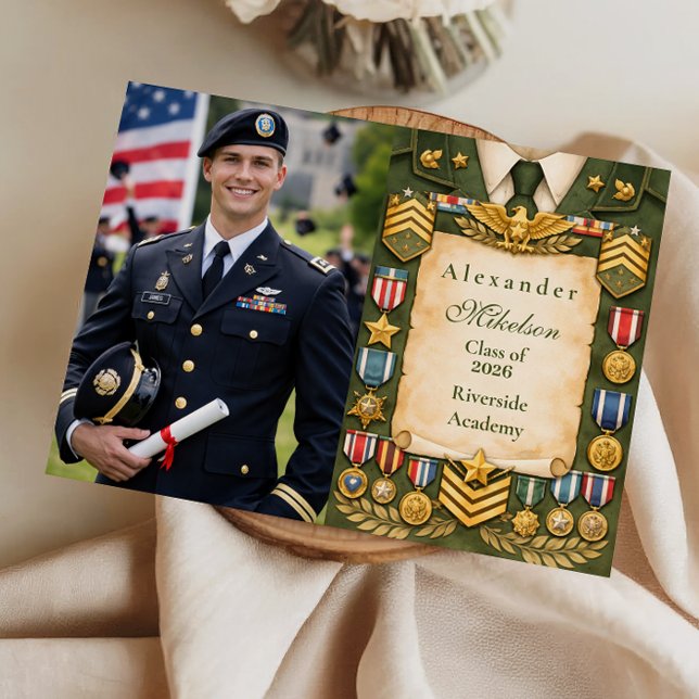 Photo Honor & Valor Graduation Party Announcement (Creator Uploaded)