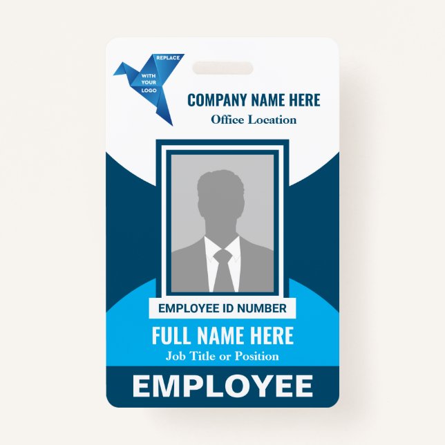 Photo Hospital Medical Company Any Colour Template ID Badge (Front)