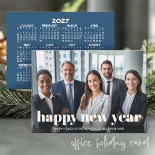 Photo - Huge New Year - 2027 Calendar Holiday Card