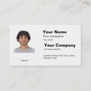 Photo ID Boy Business Card Made Easy