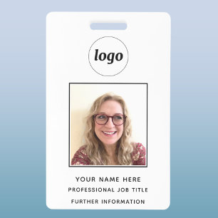 Photo ID Clean Professional Name Badge