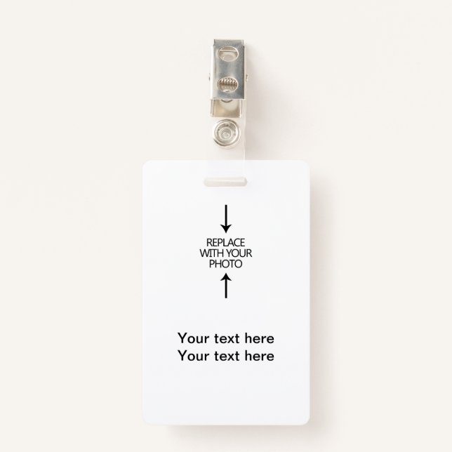 Photo ID Employee Badges ID Badge (Front with Clip)