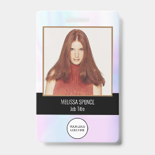 Photo ID Employee Logo Iridescent Security Badge