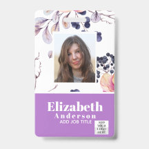 PHOTO ID - Employee VIP Pass - Girly Flowers
