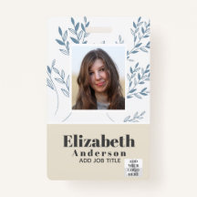 PHOTO ID - Employee VIP Pass - Girly Flowers