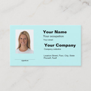 Photo ID Girl Business Card Made Easy