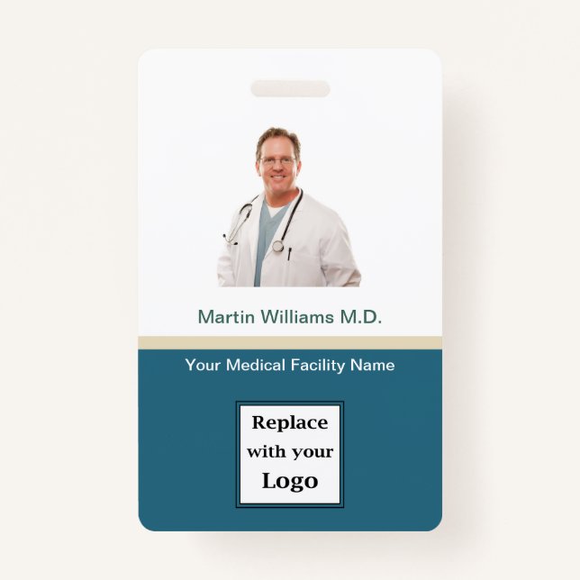 Photo ID Hospital Medical Professional Name Badges ID Badge (Front)