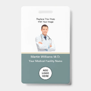 Photo ID Hospital Medical Staff Name Badges Badge