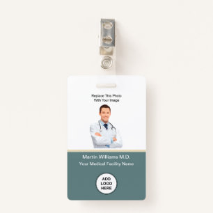 Photo ID Hospital Medical Staff Name Badges ID Badge