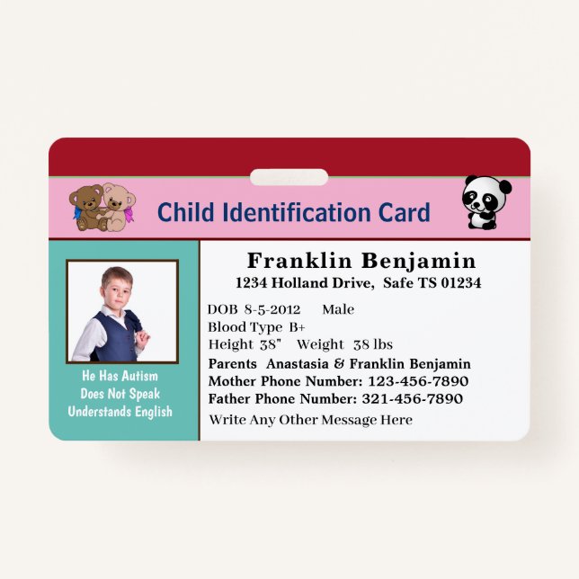  Photo ID Identification Custom Card Badge ID Badge (Front)