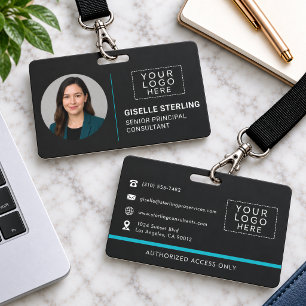 Photo ID Logo Name Tag Company Badge