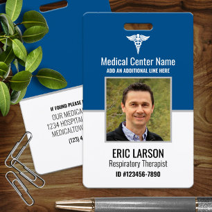 Photo ID Personalised Medical Employee Badge