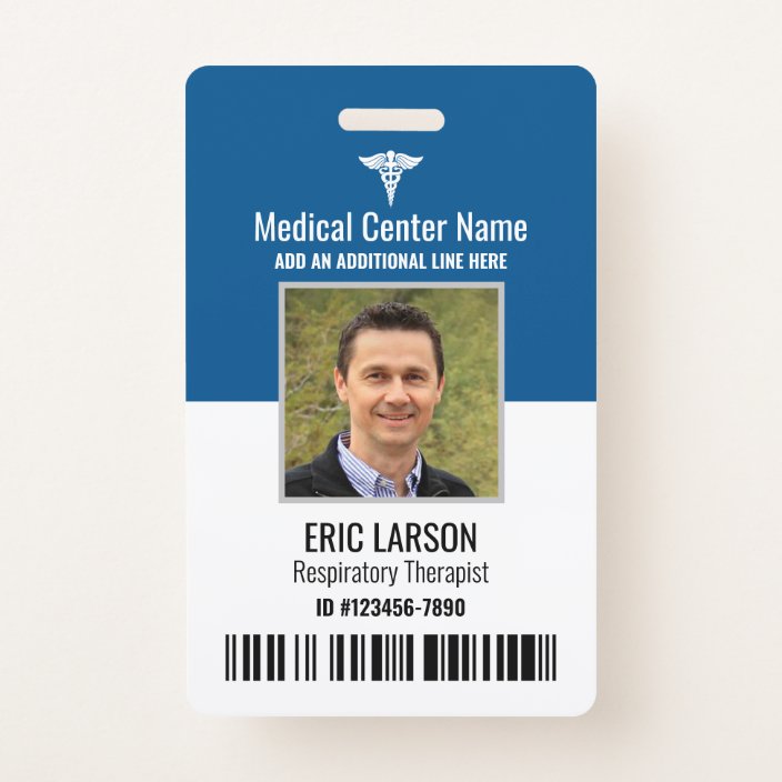 Photo ID Personalised Medical Employee ID Badge | Zazzle.co.uk