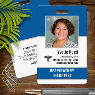 Photo ID Personalised Medical Employee ID Badge