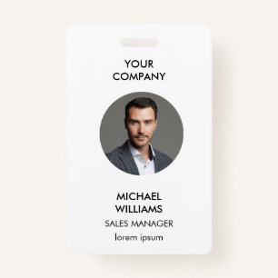 Photo ID  White Badge ID Badge