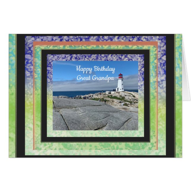 Photo Images for Great Grandpa Birthday Card (Front Horizontal)