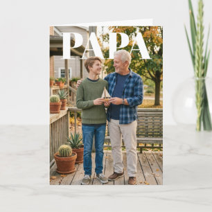 Photo In Front Papa (Add your photo twice)  Card